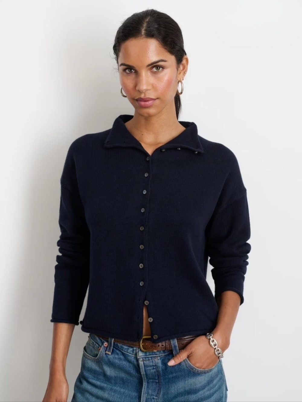 Alex Mill Taylor Cardigan in Cotton Cashmere - Size Small